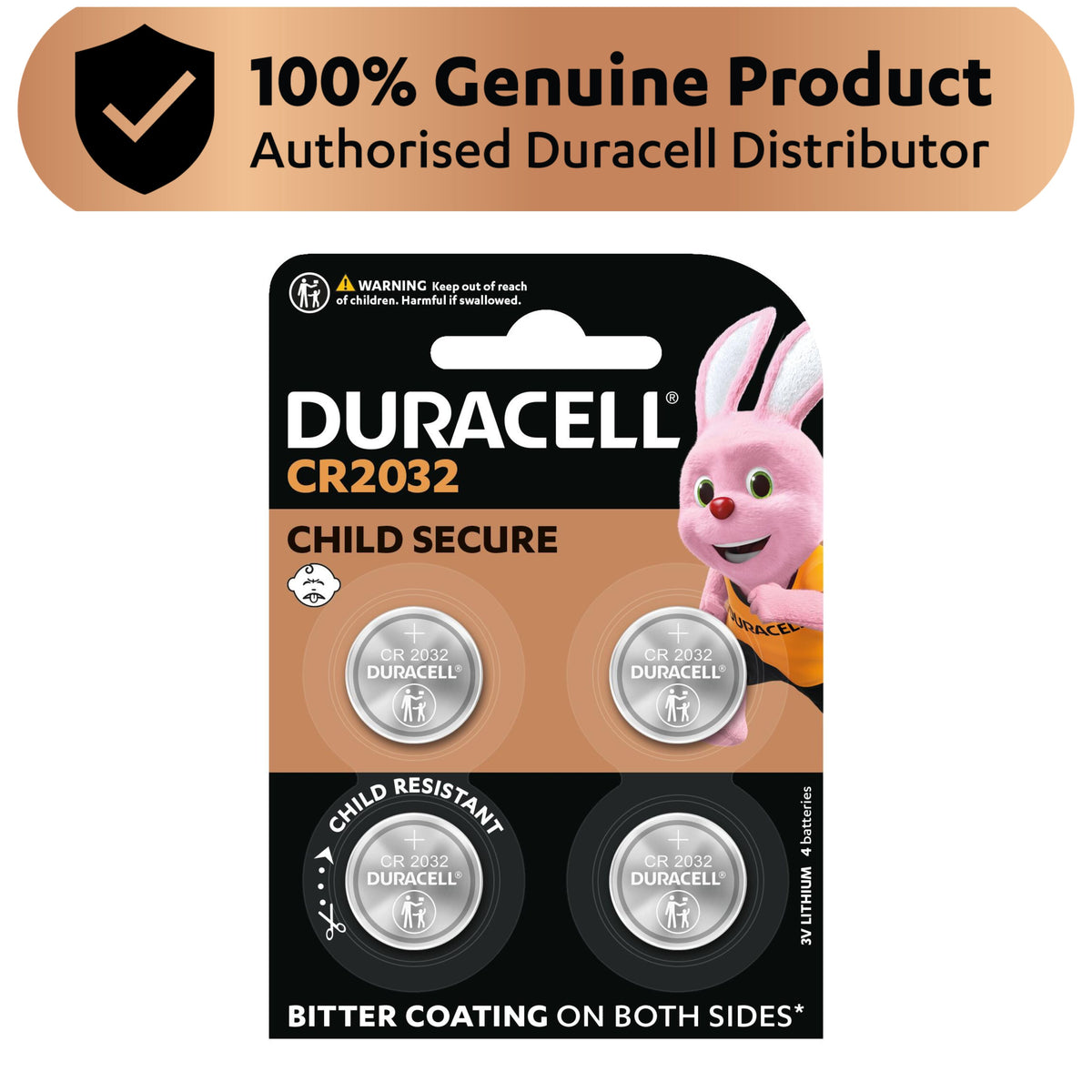 Duracell 2032 Lithium Coin 4 Pack