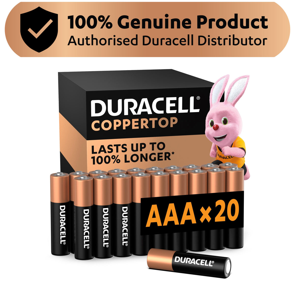 Duracell Coppertop Alkaline AA  AAA Batteries - 4, 10, 20 & 50 Pack [Authorized Duracell Reseller]