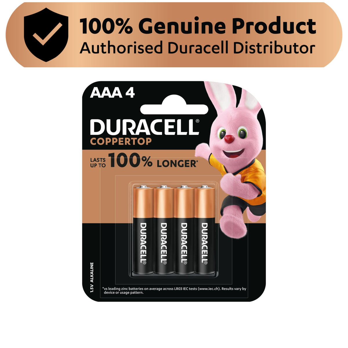 Duracell Coppertop Alkaline AA  AAA Batteries - 4, 10, 20 & 50 Pack [Authorized Duracell Reseller]