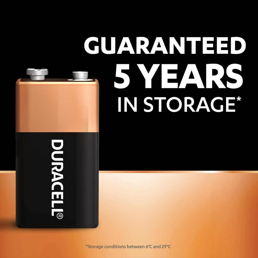 Duracell Coppertop Alkaline 9V Batteries - 6 Pack [Authorized Duracell Reseller]