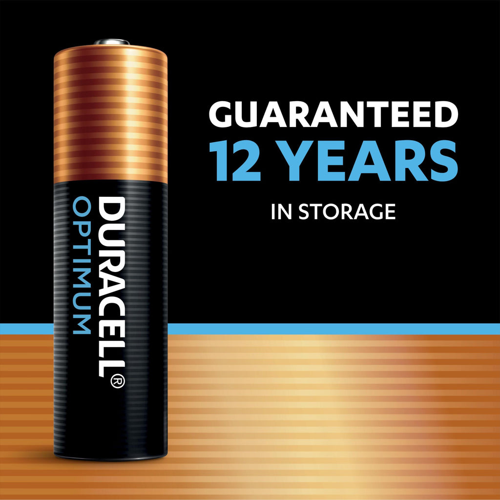 Duracell Optimum Alkaline AA Batteries - 4 Pack [Authorized Duracell Reseller]