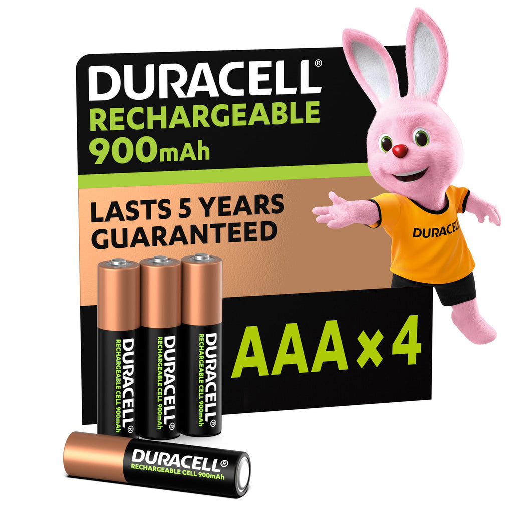 Duracell Rechargeable AAA Batteries - 4 Pack [Authorized Duracell Reseller]