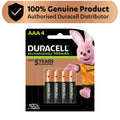 Duracell Rechargeable AAA Batteries - 4 Pack [Authorized Duracell Reseller]