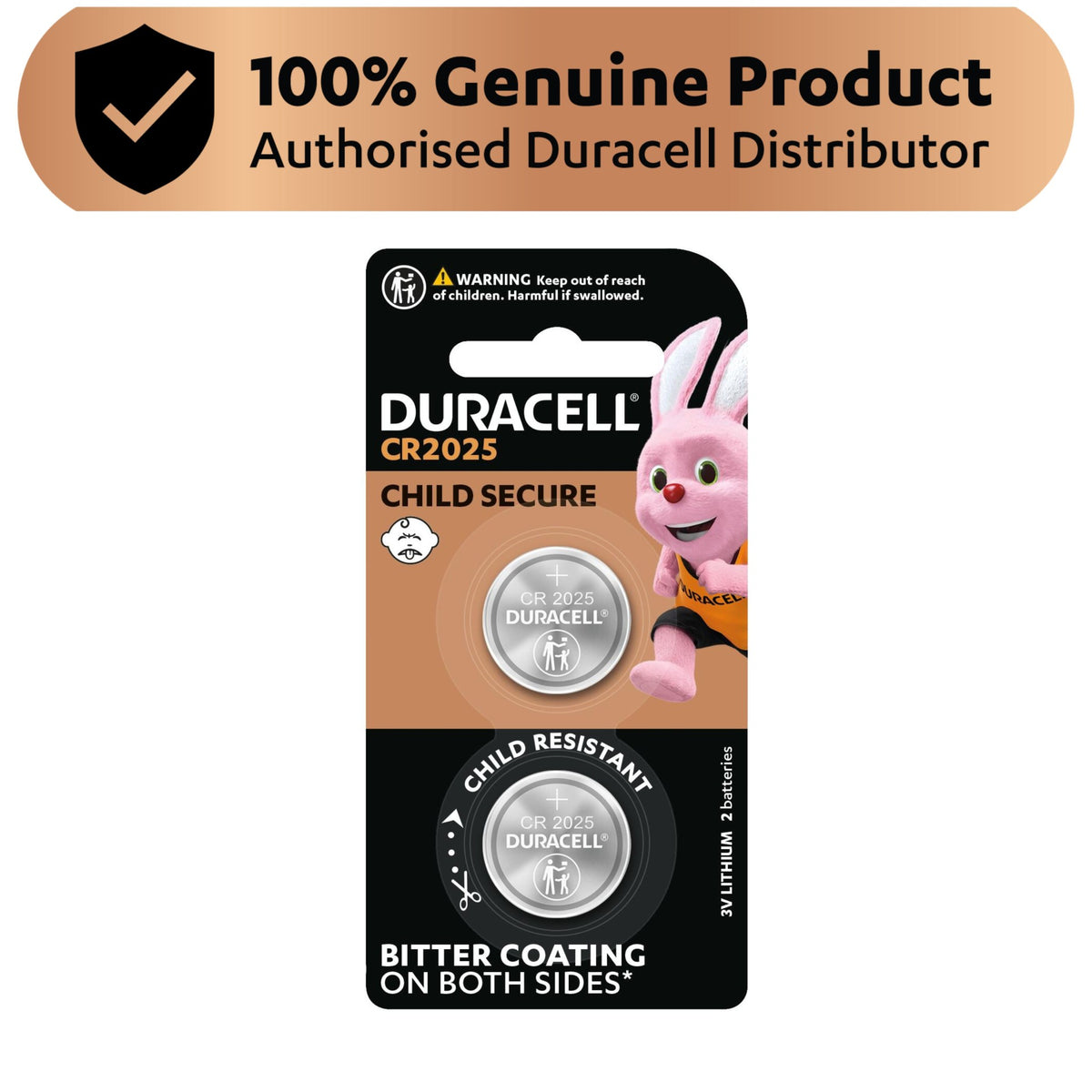 Duracell 2025 Lithium Coin 2 Pack